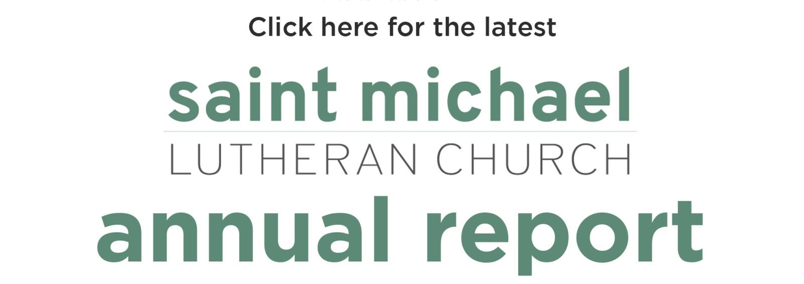 saint michael lutheran church annual report